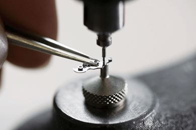 A watch being made at the Carl F Bucherer workshop
