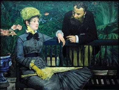In the Conservatory by Edouard Manet