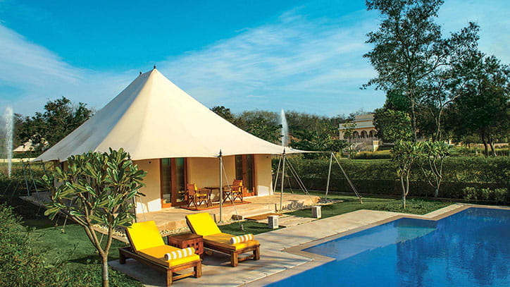 Royal Forest Tents with Private Pool at Luxury Resort The Oberoi Sukhvilas Spa Resort Chandigarh