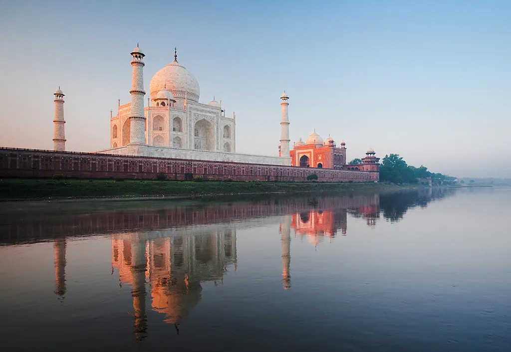Taj Mahal view from The Oberoi Amarvilas, an unrivalled 5-star hotel experience in Agra.