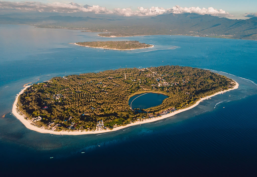 Gili Island ocean scenery near the Oberoi Beach Resort in Lombok