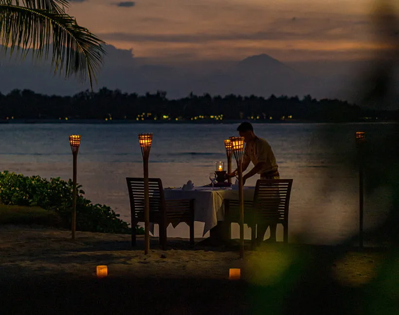 Ocean view from resort villas in Lombok