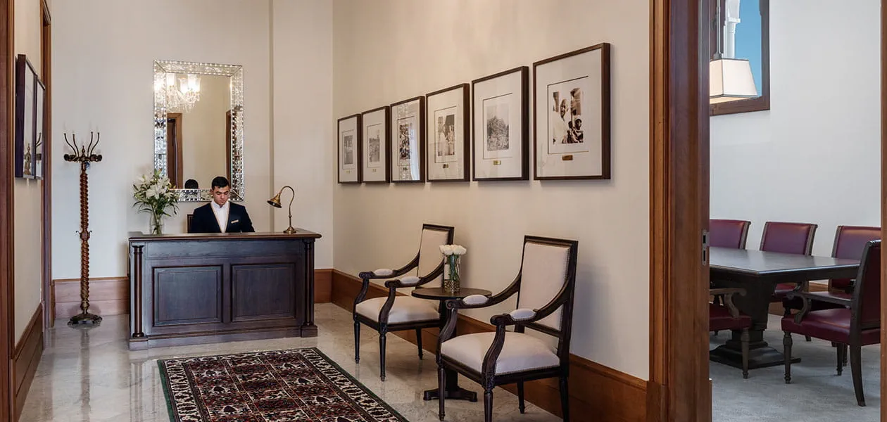 Board room meeting setup at The Oberoi Marrakech event space