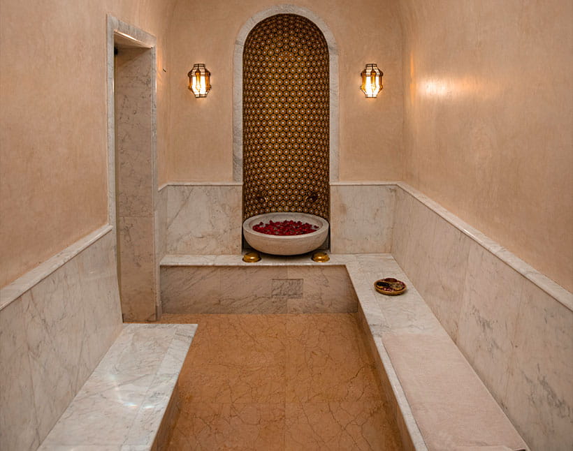 Moroccan hammam interior, The Oberoi Marrakech spa
