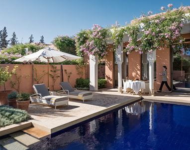 Main living space in deluxe villa, The Oberoi Marrakech