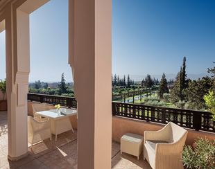 Deluxe room terrace view at 5 Star Hotel In Marrakech