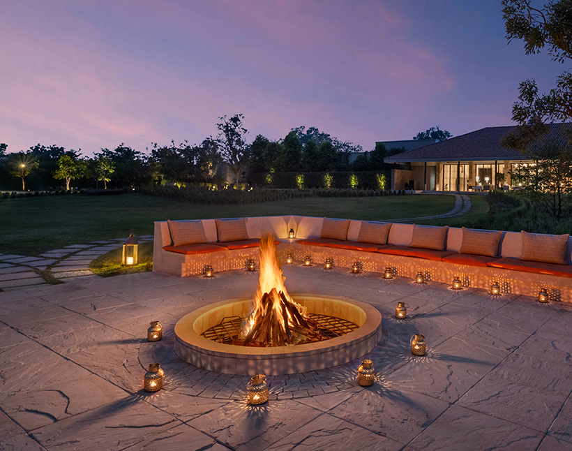 Bonfire by the lake