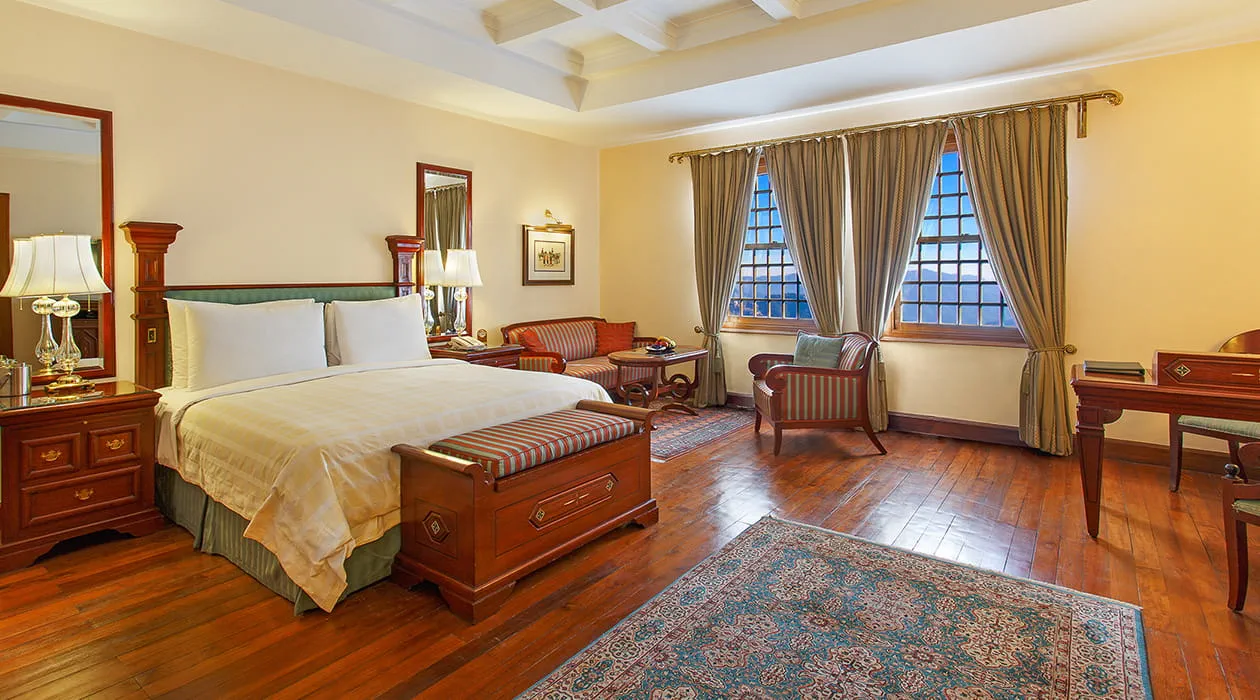 Luxurious room at The Oberoi Cecil, Shimla's 5-star luxury hotel