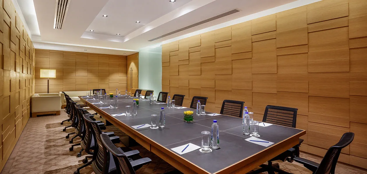 Event or meeting room setup at The Oberoi New Delhi, 5 star hotel.