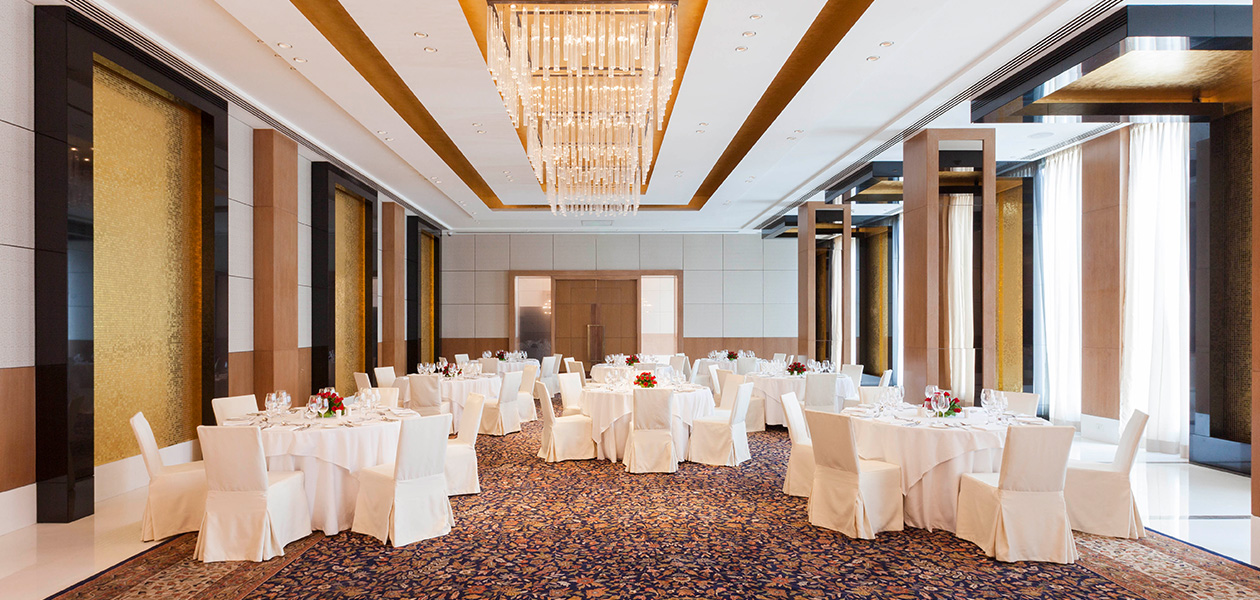 Event or meeting room setup at The Oberoi New Delhi, 5 star hotel.