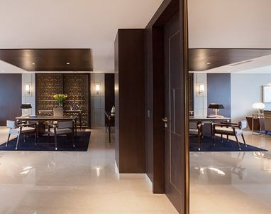 Luxury suite interior view at The Oberoi New Delhi, 5 star accommodation.