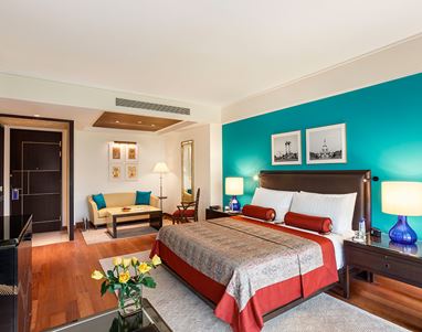 Premier room ambiance at The Oberoi New Delhi, luxury 5 star hotel.
