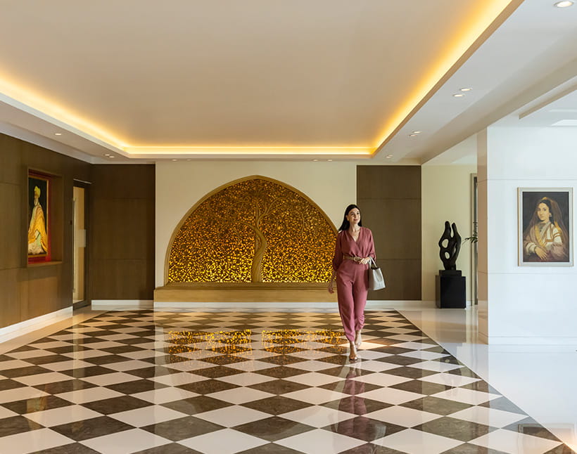 Scenic sunset captured from The Oberoi New Delhi, luxury 5 star hotel.