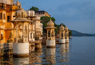 Cultural heritage walk experience at The Oberoi Udaivilas, Udaipur, showcasing local history in a luxury hotel setting.