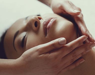 Facial therapy room at The Oberoi Udaivilas, Udaipur, designed for luxurious skincare treatments at a 5 star hotel.