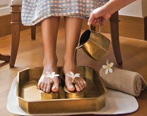 Signature Oberoi spa experience at The Oberoi Udaivilas, Udaipur, offering rejuvenation in a luxury resort setting.