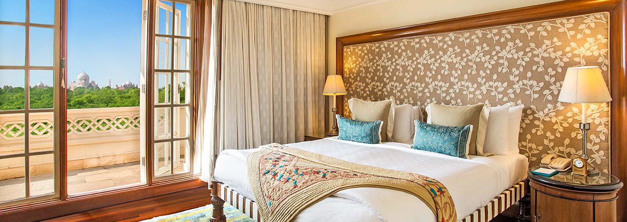 The Oberoi Amarvilas, Agra – luxury 5-star hotel with Taj Mahal views.