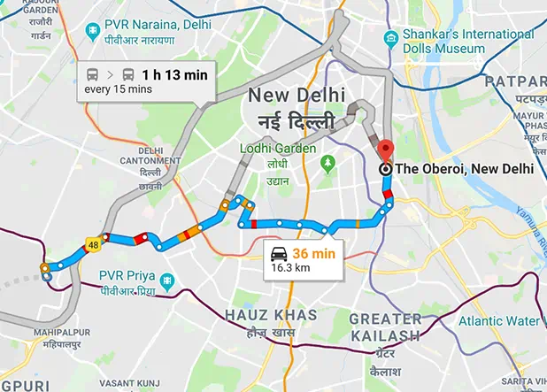 Indira Gandhi International Airport to New Delhi