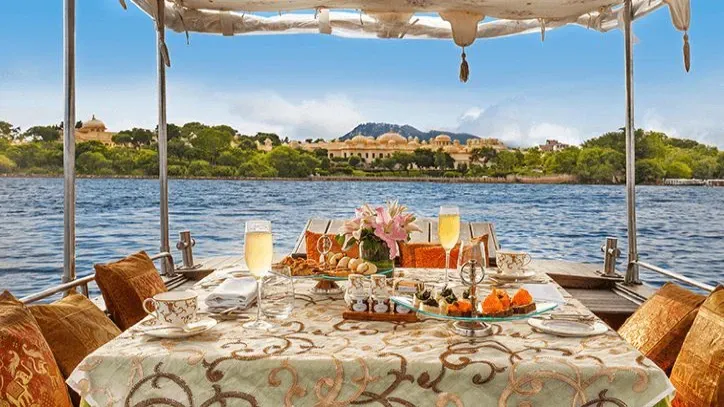 Lunch on Lake Pichola at The Oberoi Udaivilas Udaipur