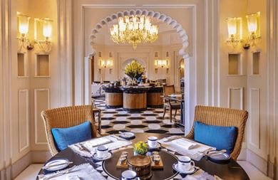 Suryamahal, the multi-cuisine restaurant at The Oberoi Udaivilas, Udaipur