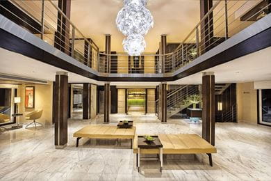 The lobby at The Oberoi Philae, Luxury Nile Cruiser