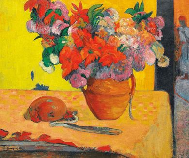 Vase de Fleurs et Gourde by Paul Gauguin