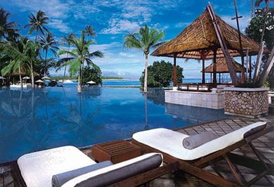 Sundec at pool, The Oberoi Beach Resort, Lombok