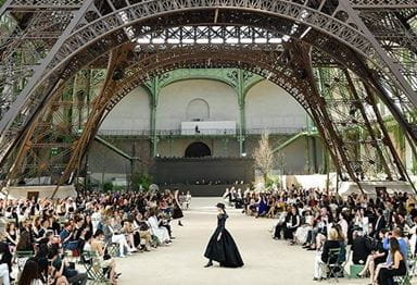 Models walking the runway during the Chanel Haute Couture Fall-Winter 2017/18 show as part of Haute Couture Paris Fashion Week