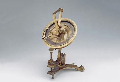 Vintage brass sundial with roman numericals. Courtesy Sotheby’s and Hermitage Museum