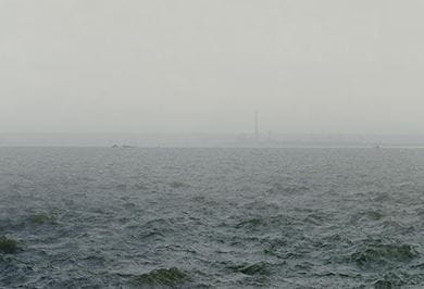 Water XVIII, Shoeburyness (towards Mulberry Defenses and on to Grain Power Station), England 2015. All courtesy of Flowers Gallery 