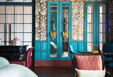 Colourful setting of the lobby 