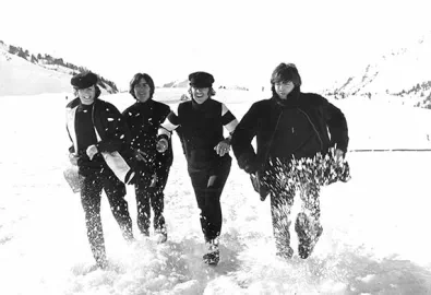 The Beatles in a scene from the 1965 film, Help!