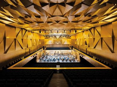 A view of the Szczecin Philharmonic Hall Szczecin Poland during a rehearsal