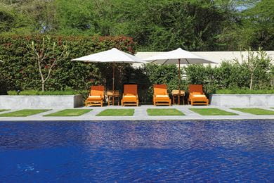 The swimming pool at The Oberoi New Delhi