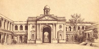 A sketch of Amritsar’s Town Hall, one wing of which is now home to the Partition Museum