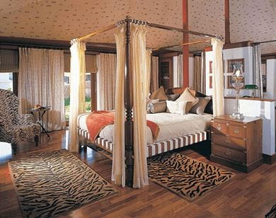 The interior of a Luxury Tent