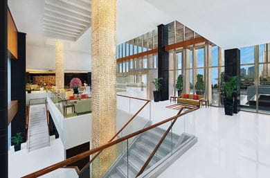 Colour selection adding to the opulence  the Luxury Suite; 