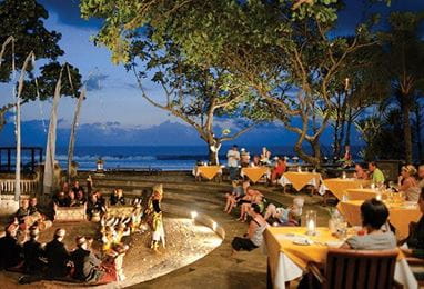 Dining at the Amphitheatre Experience at 5 Star Beach Resort The Oberoi Bali