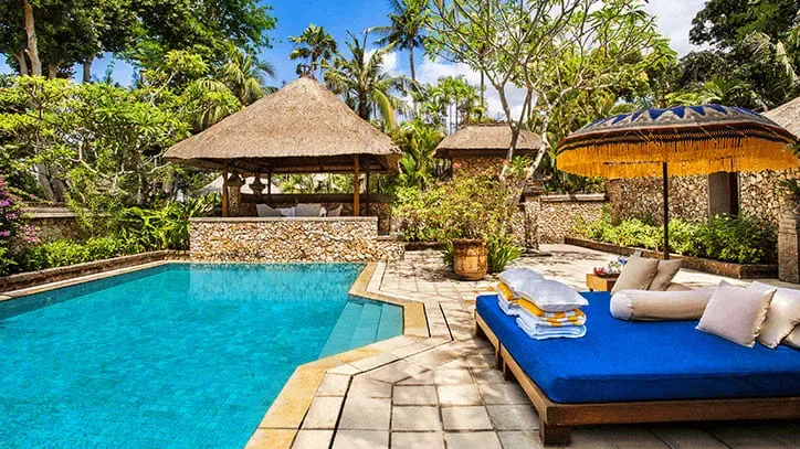 Luxury Villas with Garden View at 5 Star Resort The Oberoi Beach Resort Bali