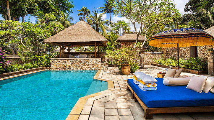 Luxury Villas with Garden View at 5 Star Resort The Oberoi Beach Resort Bali