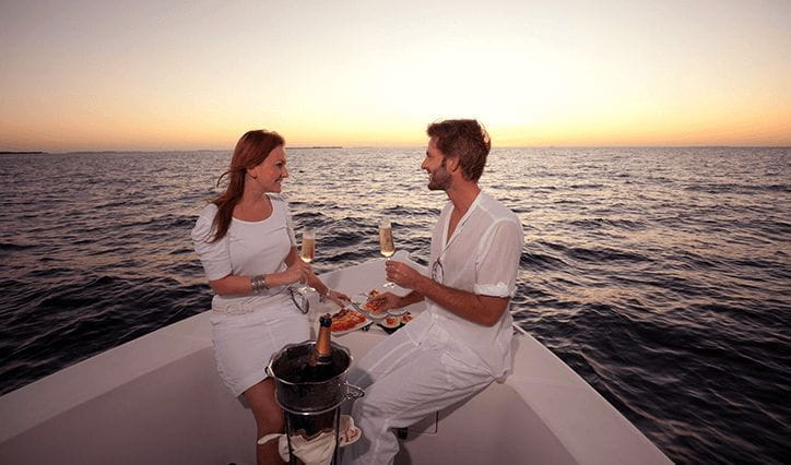 Romantic Sunset Dinner by the Beach at The Oberoi Beach Resort Lombok