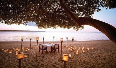 Romantic Sunset Dinner by the Beach at The Oberoi Beach Resort Lombok