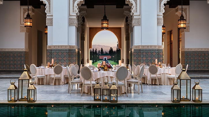 Patio Luxury Events Venue at 5 Star Luxury Hotel The Oberoi Marrakech