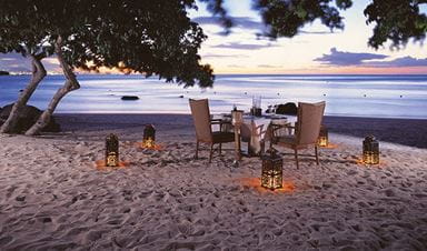 Candlelit Dinner on the Beach Experience at The Oberoi Beach Resort Mauritius