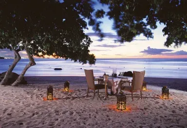 Candlelit Dinner on the Beach Experience at The Oberoi Beach Resort Mauritius