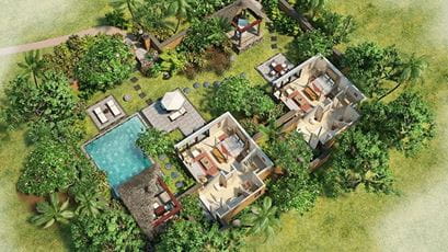 Two Bedroom Luxury Villa with Private Pool in The Oberoi Beach Resort Mauritius