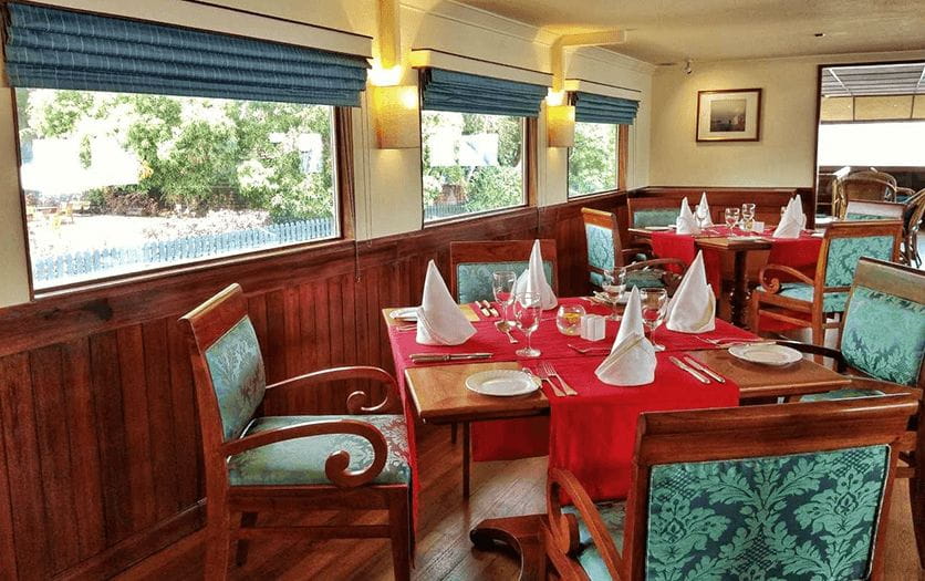 Restaurant, The Oberoi Vrinda Luxury Kerala Cruiser 