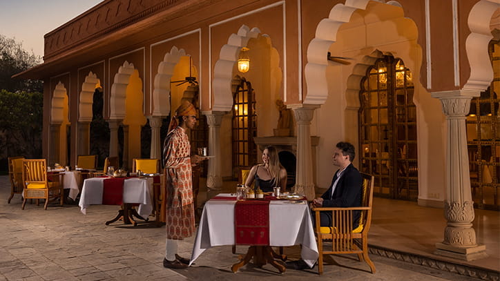 Rajmahal Indian Restaurant in 5 Star Luxury Resort The Oberoi Rajvilas Jaipur