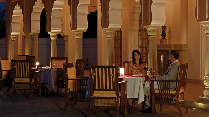 Rajmahal Indian Restaurant in 5 Star Luxury Resort The Oberoi Rajvilas Jaipur