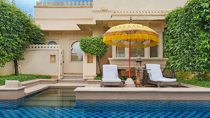 Premier Room With Semi Private Pool at 5 Star Resort The Oberoi Udaivilas Udaipur